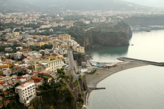 Our first view of Sorrento as we drove along the coast